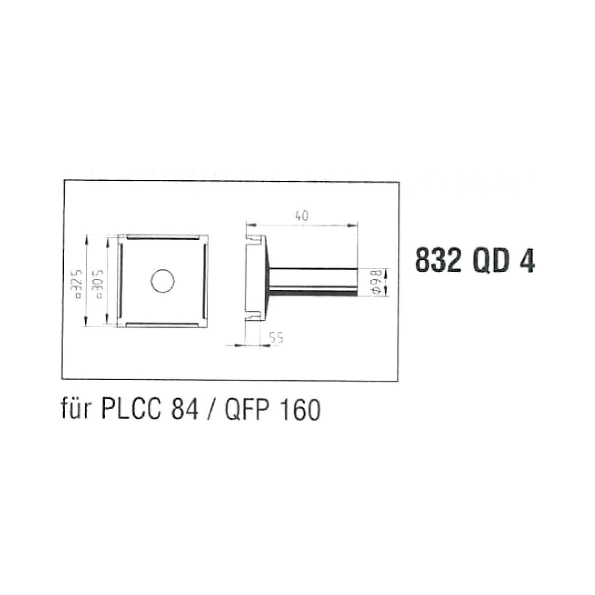 Ersa 0832QD4. Lötspitze, für PLCC84 / QFP160