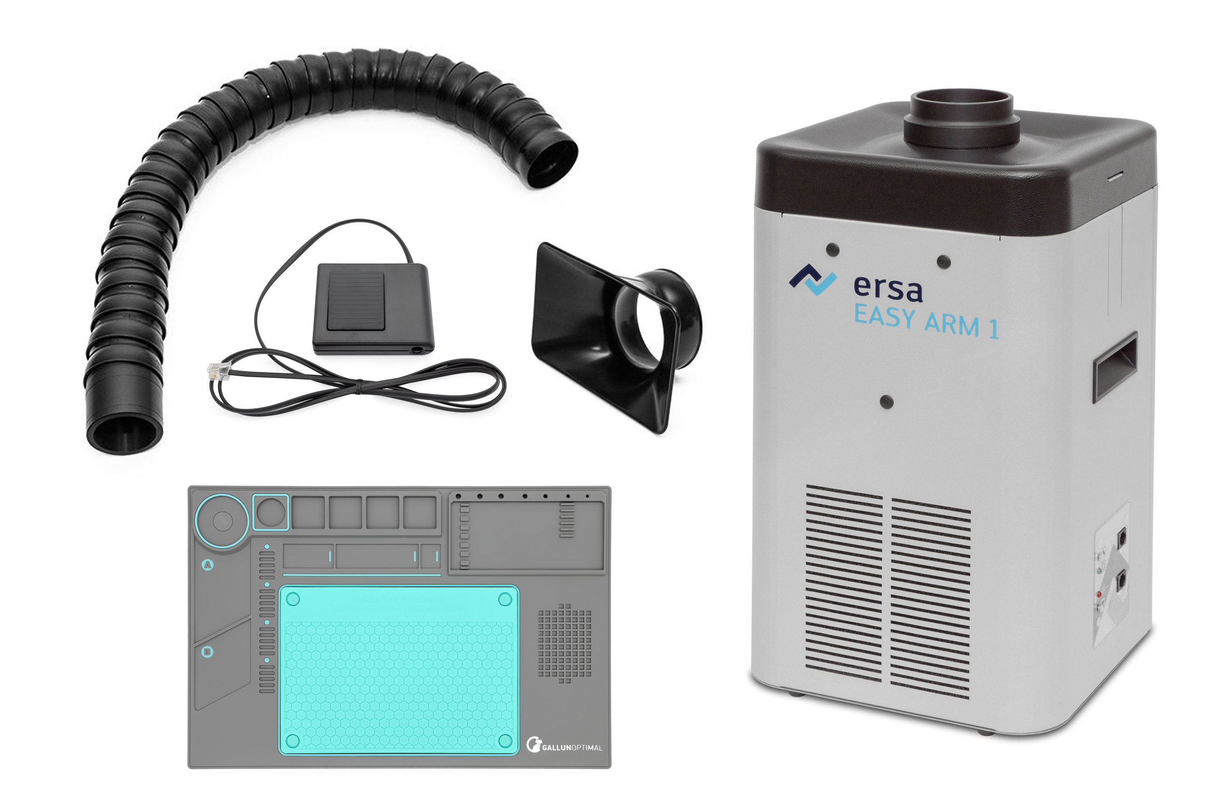 Filtergerät EASY ARM 1, Set mit Omniflexarm und eckiger Düse, Standby-Schalter - Ersa 0CA10-001S2