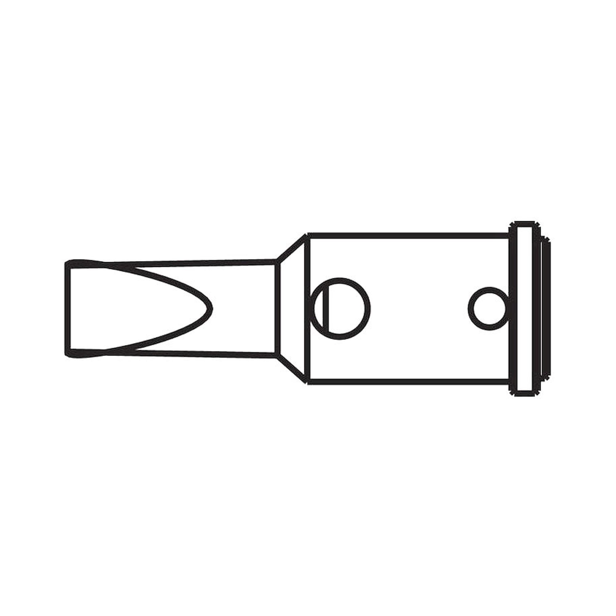 Soldering tip for Independent 75, chisel-shaped, 4.8 mm, nickel-plated - Ersa 0G072VN