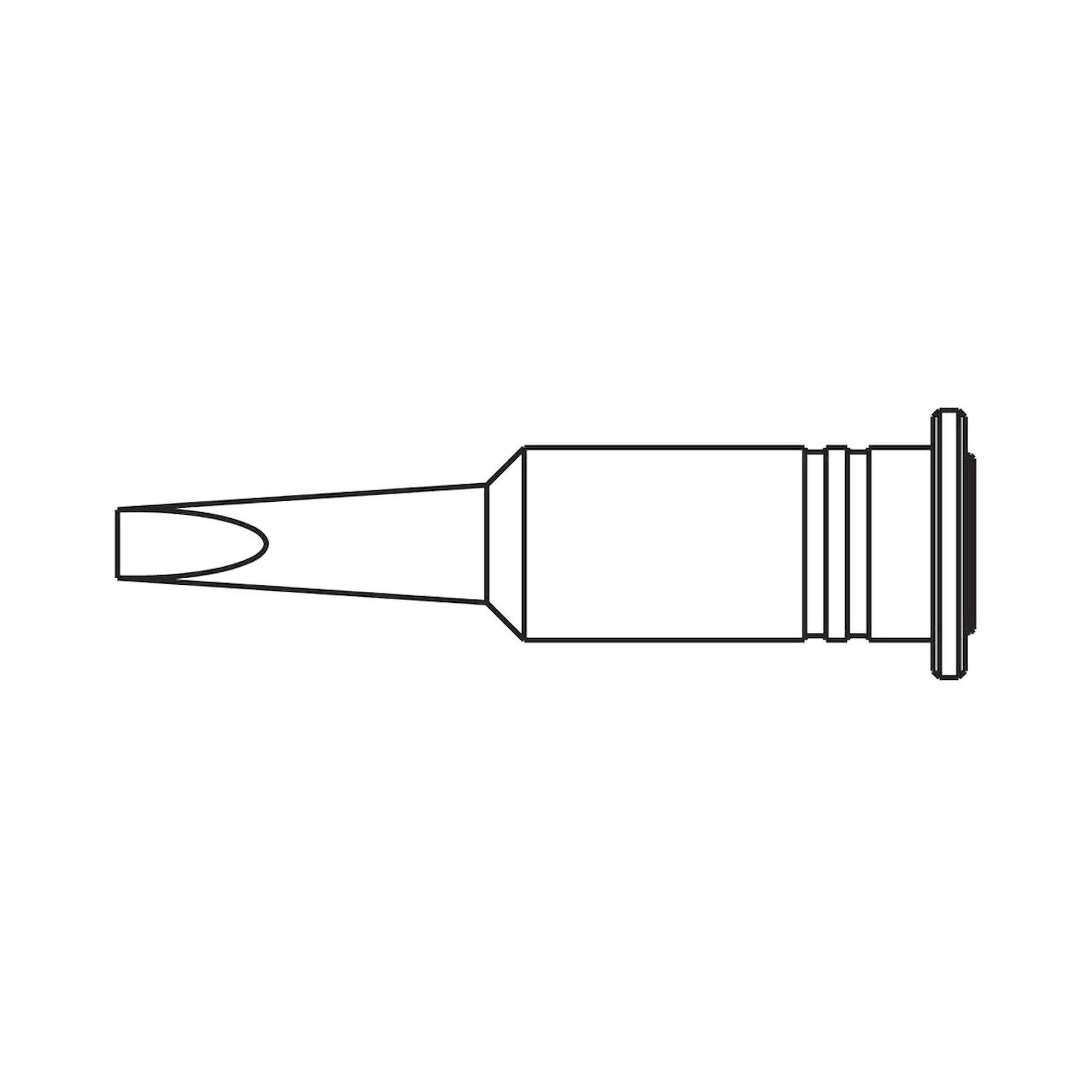 Lötspitze meißelförmig 3,2 mm, gerade, vernickelt für Independent 130 - Ersa 0G132AN