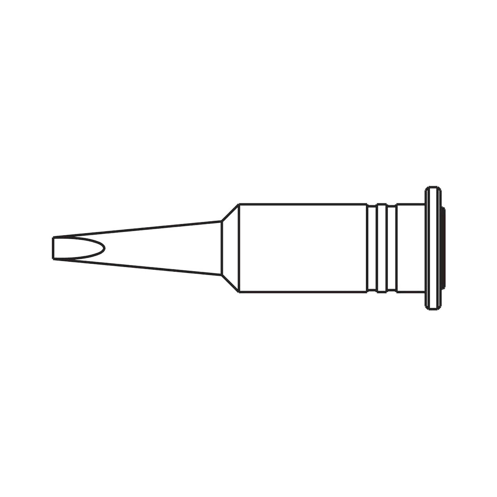 Lötspitze meißelförmig 2,4 mm für Independent 130, gerade, vernickelt - Ersa 0G132KN