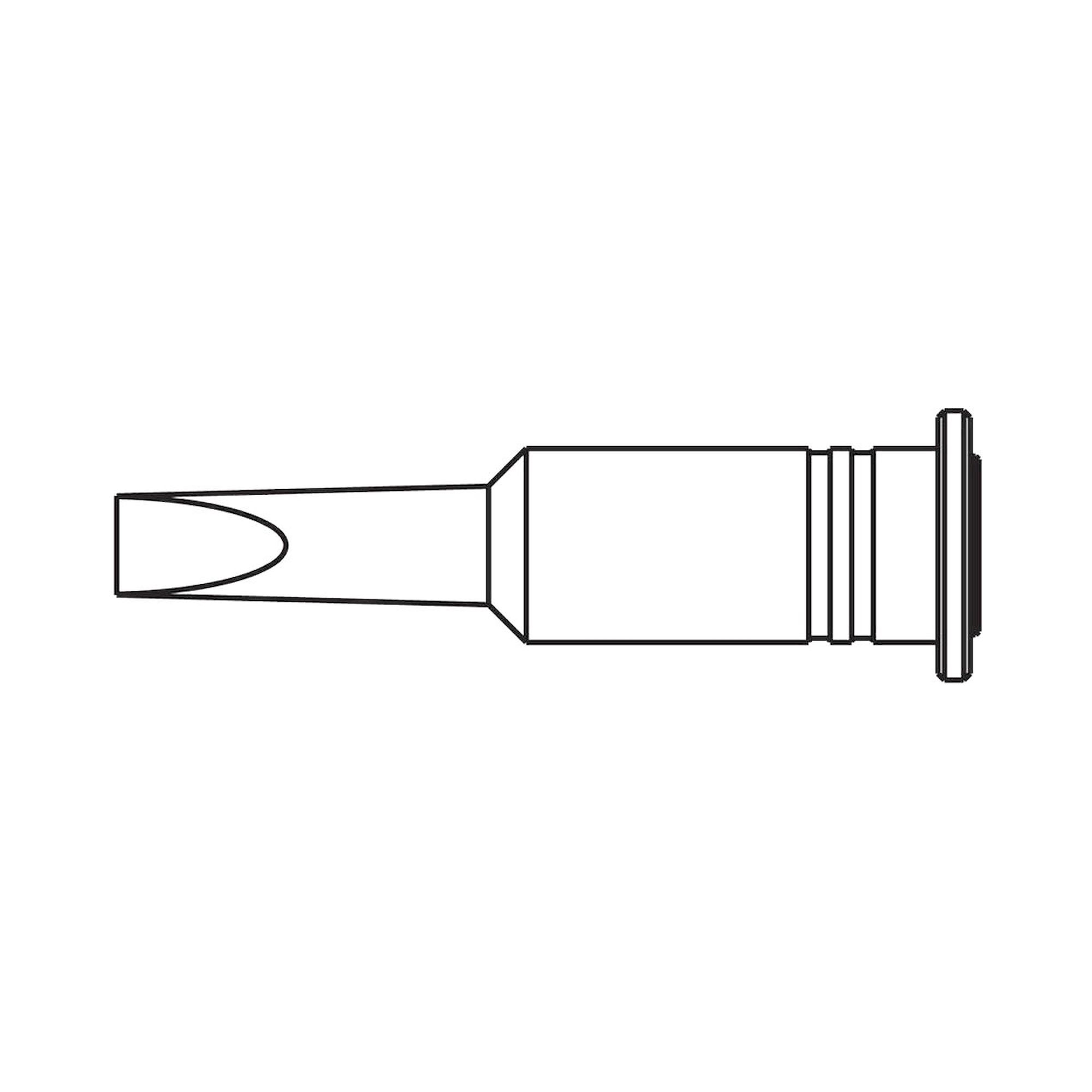 Soldering tip chisel-shaped 4.8 mm, nickel-plated, for Independent 130 - Ersa 0G132VN