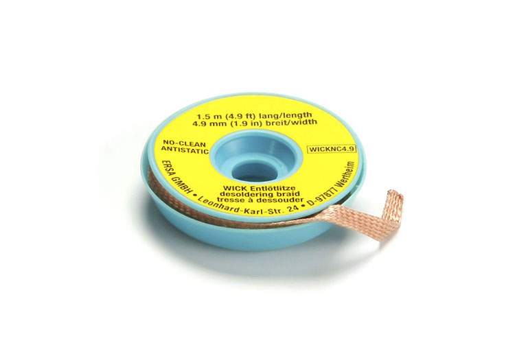 Entlötlitze 4,9 mm breit, 1,5 m lang auf Antistatikspule - Ersa WICK4.9-1.5