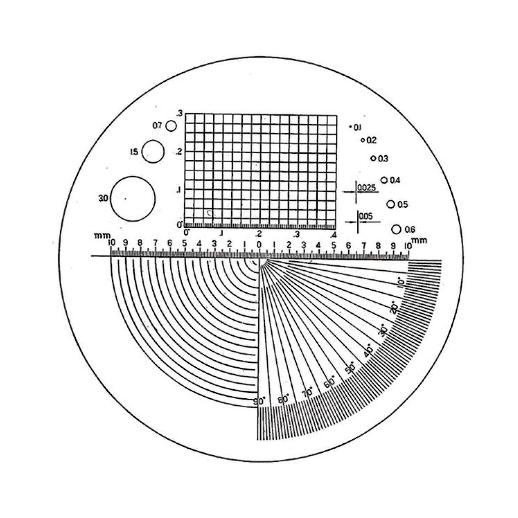 Eschenbach 115202. Precision measuring scale, 50x30x1 mm