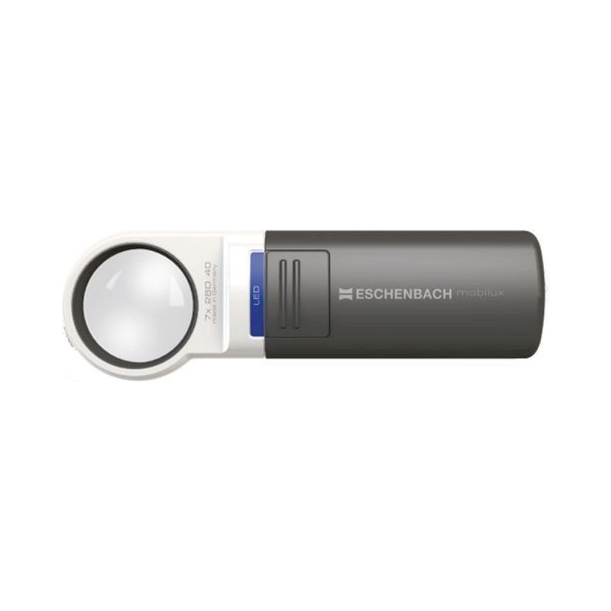 Eschenbach 15117. Flashlight magnifier mobilux LED, asphär. 7x, 28 dpt., D=35 mm