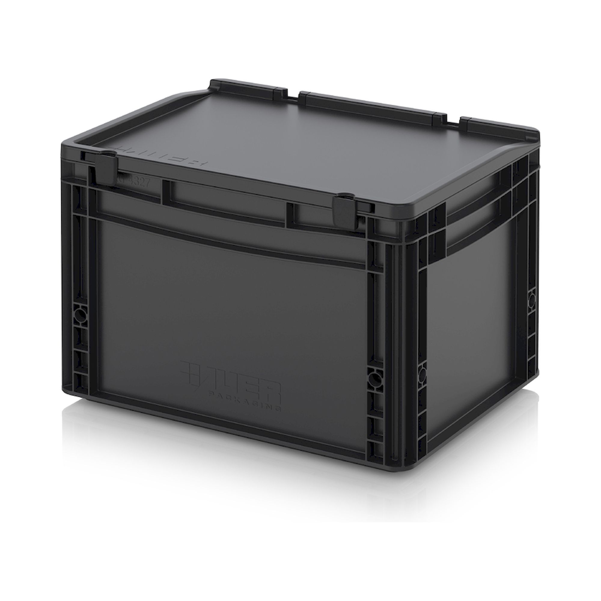 ESD ED 43/27 HG. ESD-Eurobehälter mit Scharnierdeckel