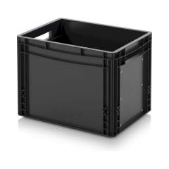 Auer ESD EG GEF LT 4332. ESD-Eurobehälter mit Längsteiler