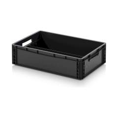 Auer ESD EG GEF LT 6417. ESD-Eurobehälter mit Längsteiler