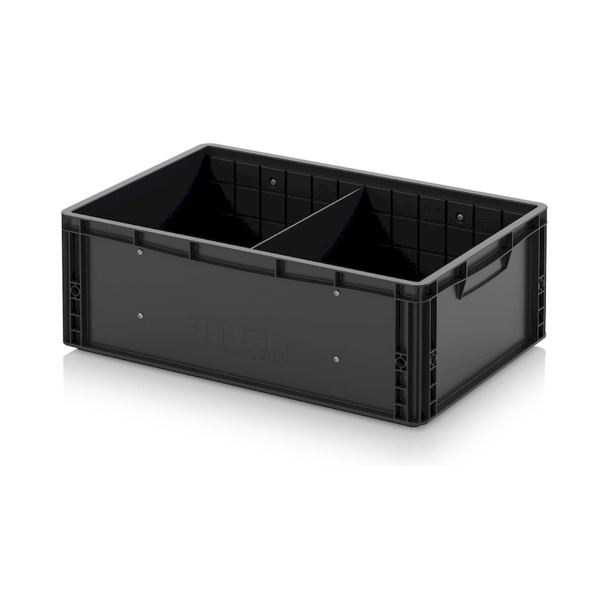 Auer ESD EG GEF QT 6422 HG. ESD-Eurobehälter mit Querteiler