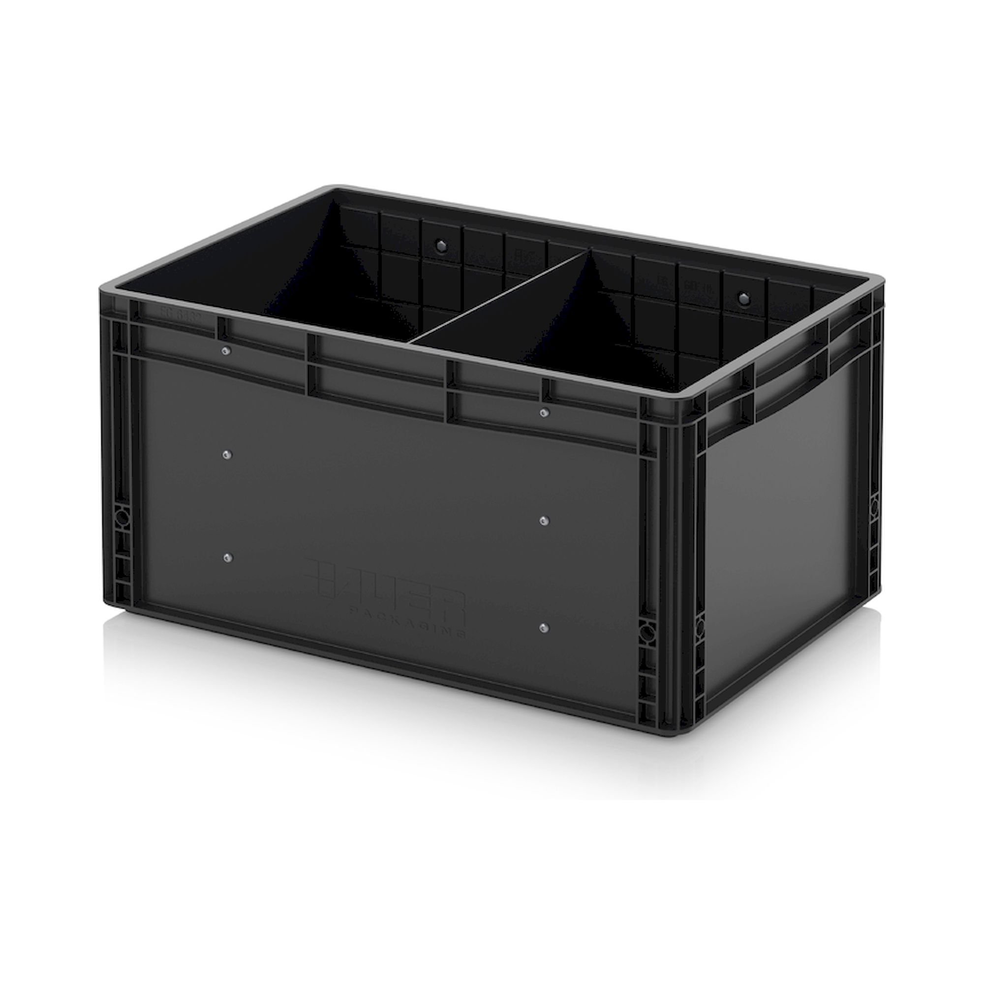 Auer ESD EG GEF QT 6432 HG. ESD-Eurobehälter mit Querteiler