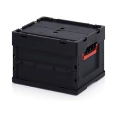 ESD FBD 43/27. ESD foldable boxes with lid, 40x30x27 cm