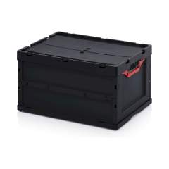 ESD FBD 64/32. ESD-Faltbox with Deckel, 600x400x320 mm