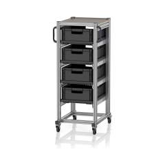 ESD SE 134 6417.2. ESD-Systemwagen für Eurobehälter 60 x 40 Höhe 134 cm, 71,8x50x134,6 cm