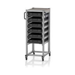 ESD SE 134 6475.2. ESD-Systemwagen für Eurobehälter 60 x 40 Höhe 134 cm, 71,8x50x134,6 cm