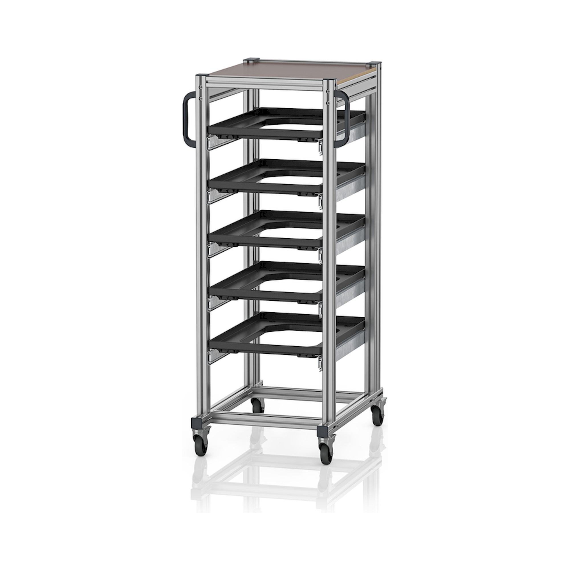 ESD SE 134 64 U.2. ESD-Systemwagen für Eurobehälter 60 x 40 Höhe 134 cm, 71,8x50x134,6 cm