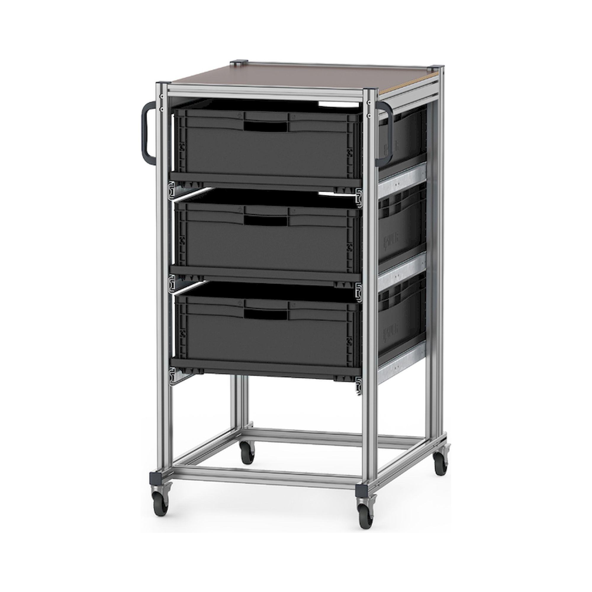 ESD SE 134 8622. ESD-Systemwagen für Eurobehälter 80 x 60 Höhe 134 cm, 70x93,5x135 cm