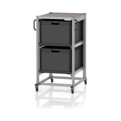 ESD SE 134 8642. ESD-Systemwagen für Eurobehälter 80 x 60 Höhe 134 cm, 70x93,5x135 cm