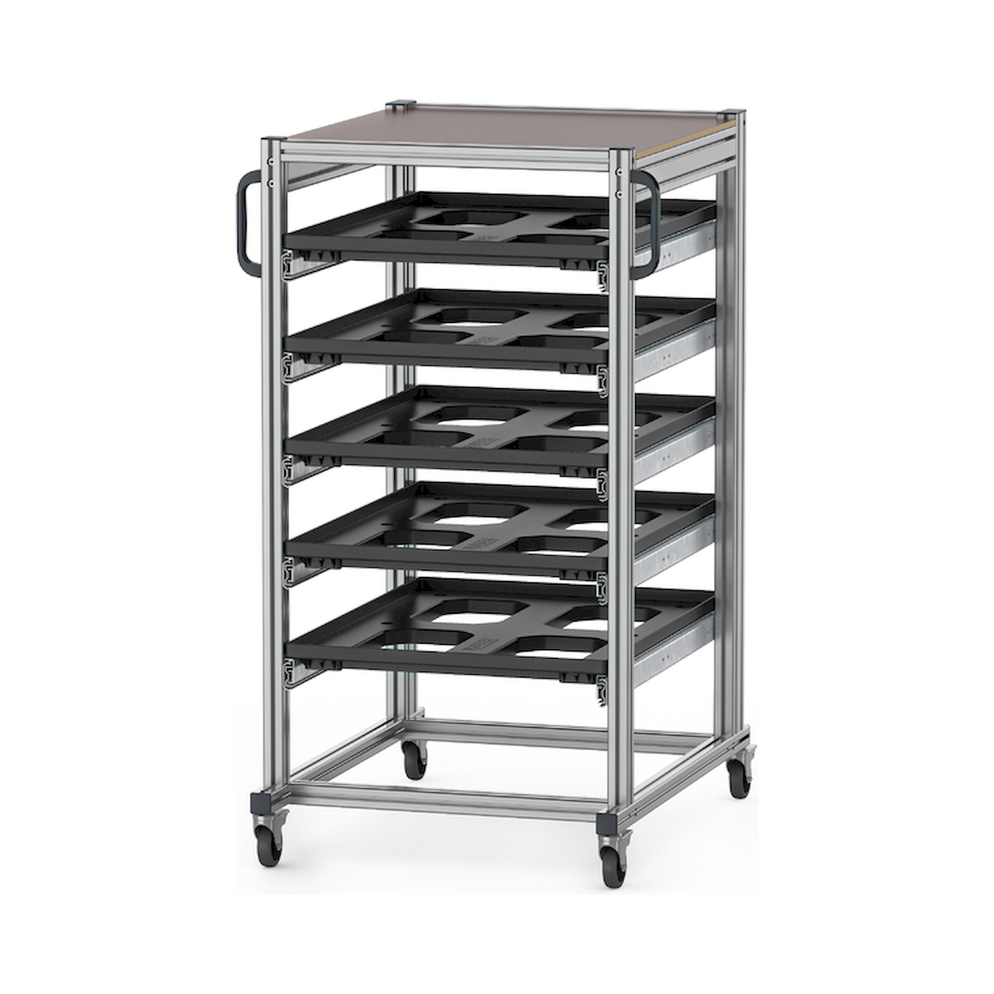 ESD SE 134 86 U. ESD-Systemwagen für Eurobehälter 80 x 60 Höhe 134 cm, 70x93,5x135 cm