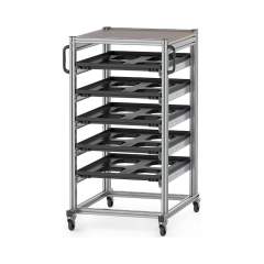 ESD SE 134 86 U. ESD-Systemwagen für Eurobehälter 80 x 60 Höhe 134 cm, 70x93,5x135 cm