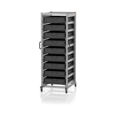 ESD SE 200 8612. ESD-Systemwagen für Eurobehälter 80 x 60 Höhe 200 cm, 70x93,5x200 cm