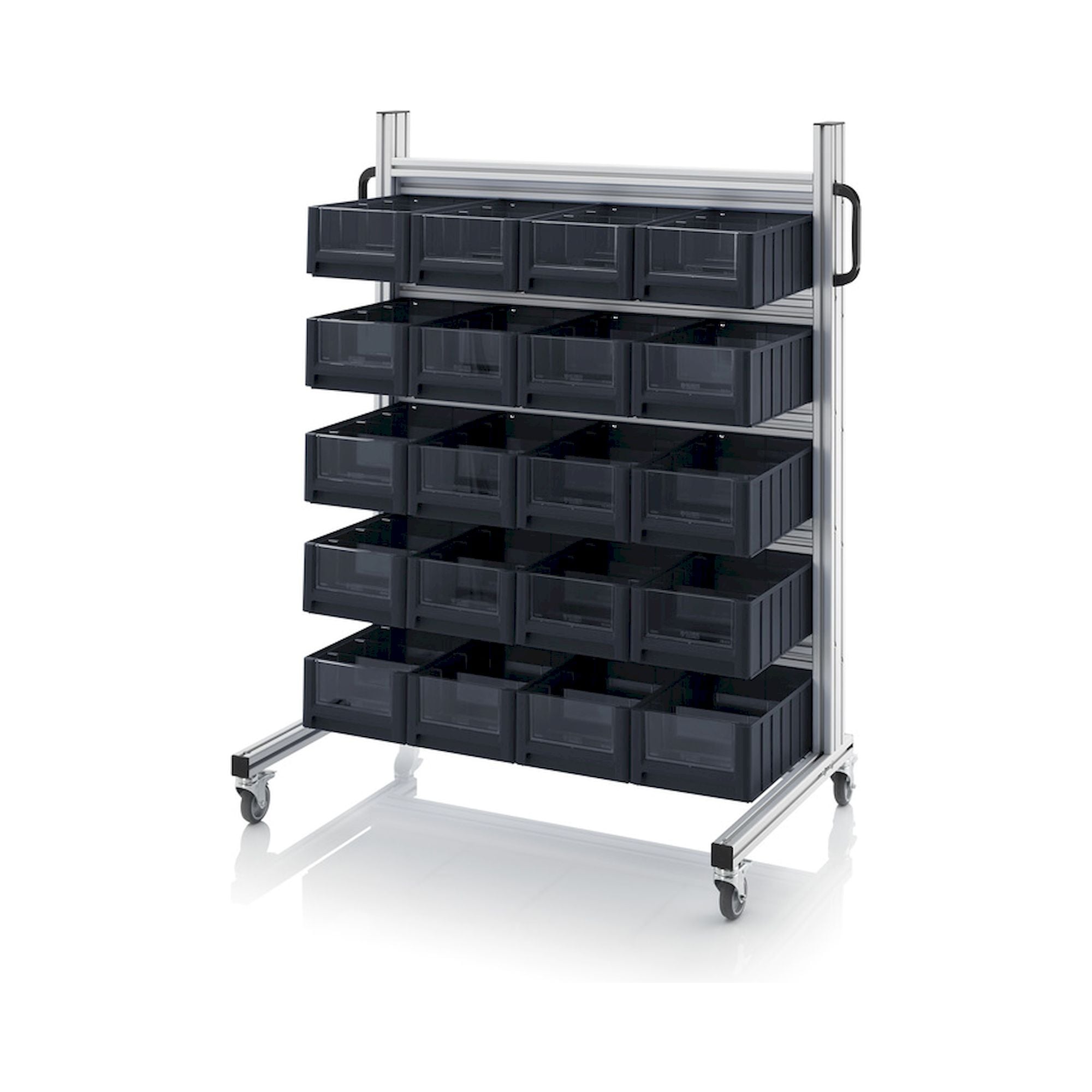 ESD SR.L.4214. ESD system trolleys for rack boxes, 20xESD RK 4214 (40x23,4x14 cm)