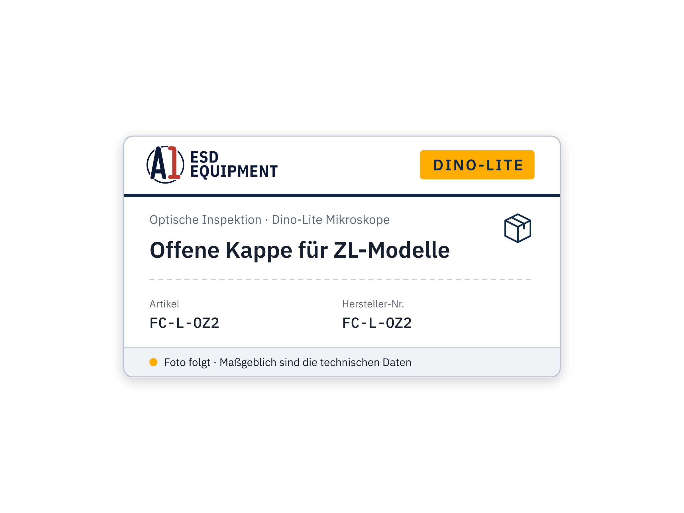 Capuchon ouvert pour modèles ZL - Dino-Lite FC-L-OZ2