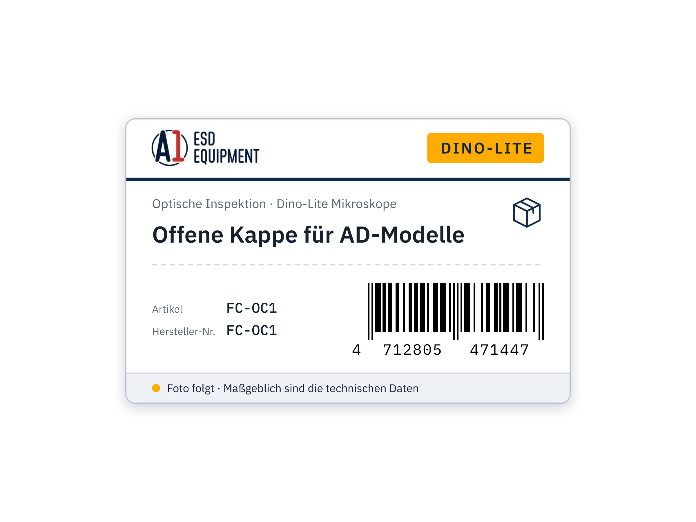 Open cap for AD models - Dino-Lite FC-OC1