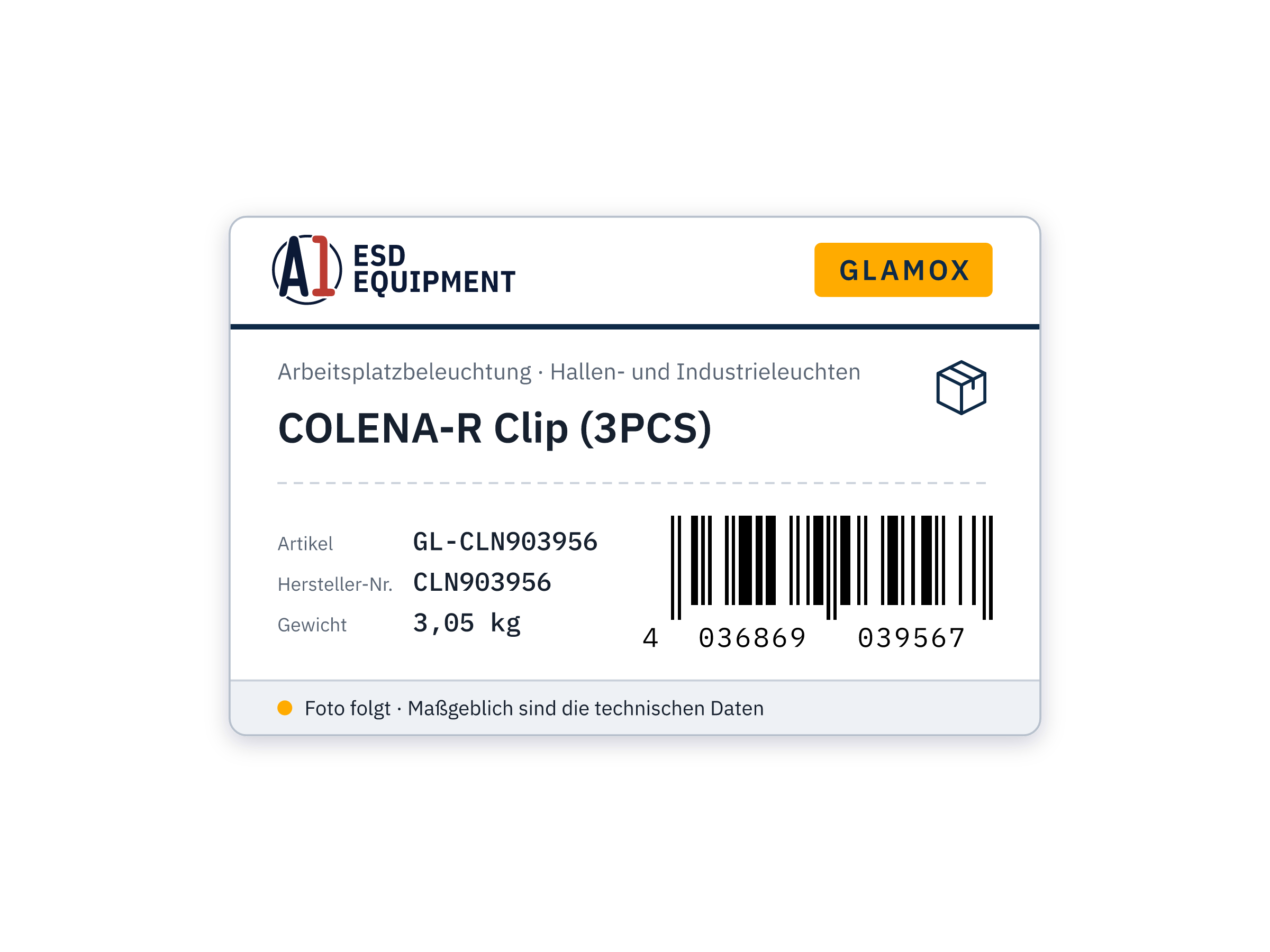 Glamox COLENA-R Clip (3PCS)