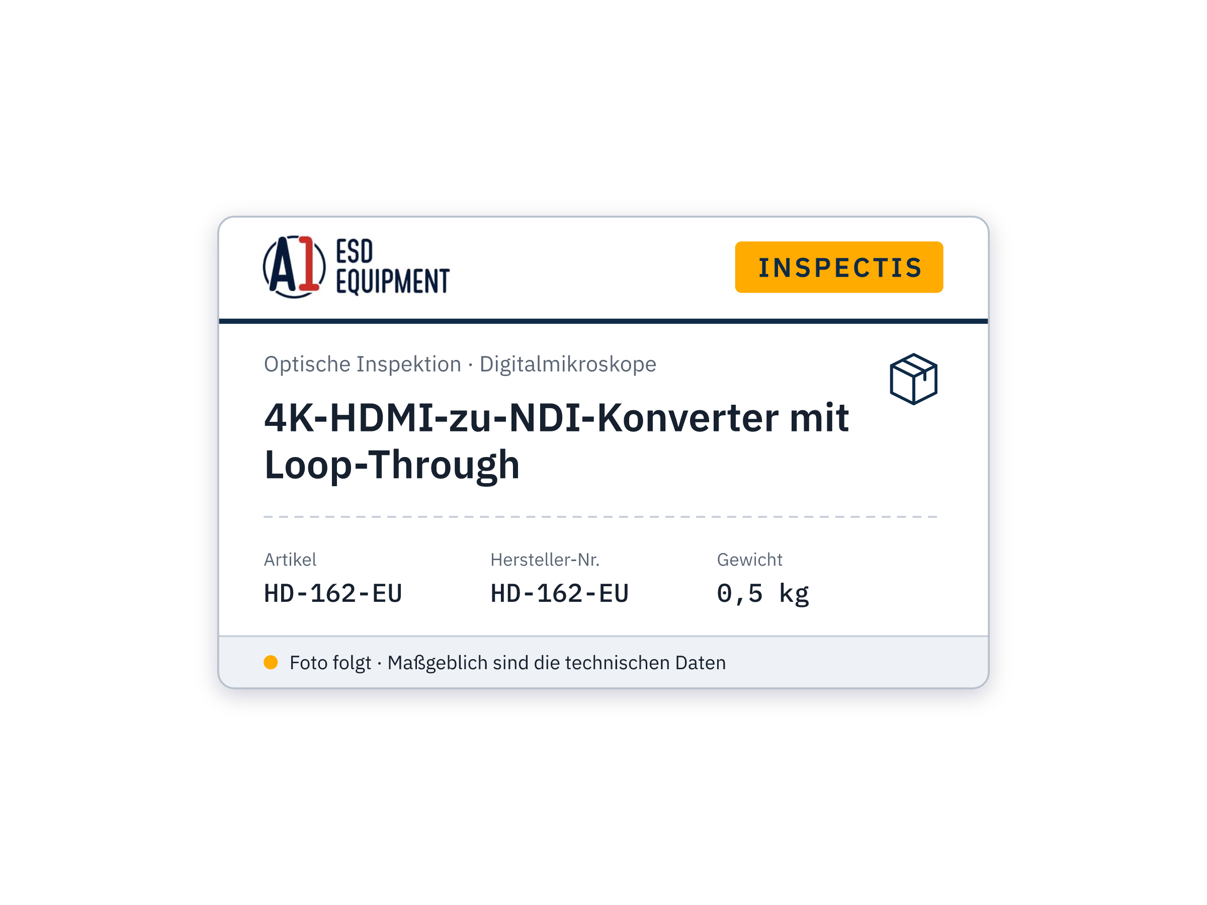 4K-HDMI-zu-NDI-Konverter mit Loop-Through - Inspectis HD-162-EU