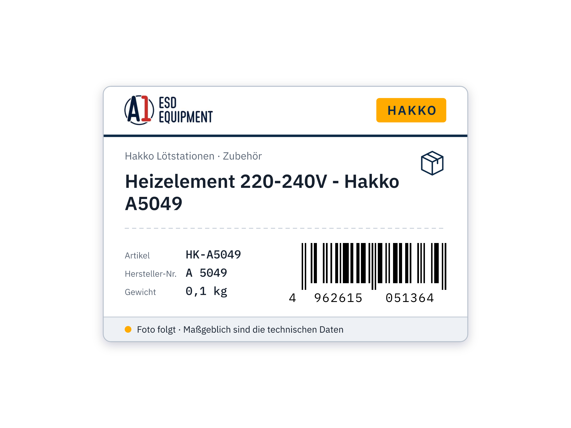 Heizelement 220-240V - Hakko A5049