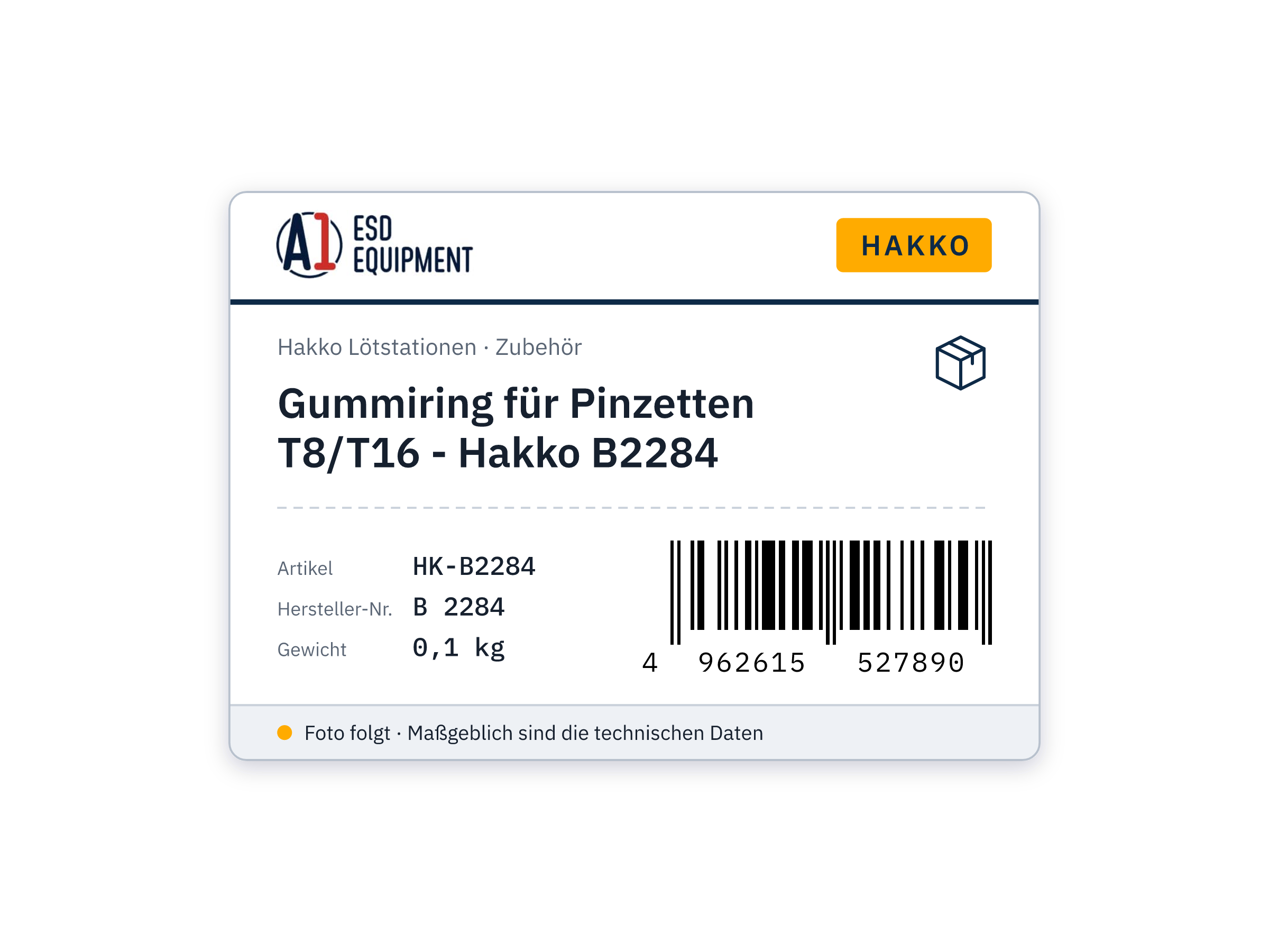Gummiring für Pinzetten T8/T16 - Hakko B2284