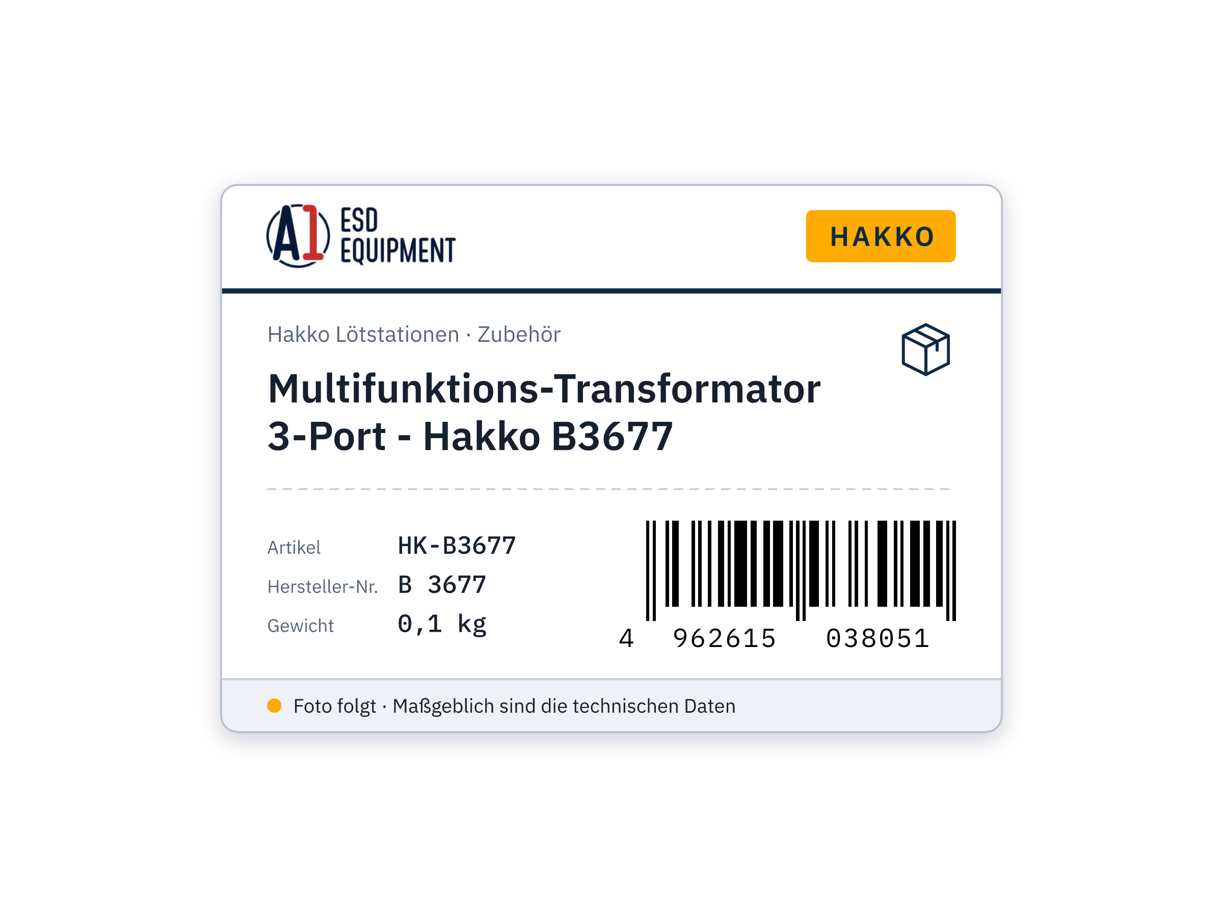 Multifunktions-Transformator 3-Port - Hakko B3677