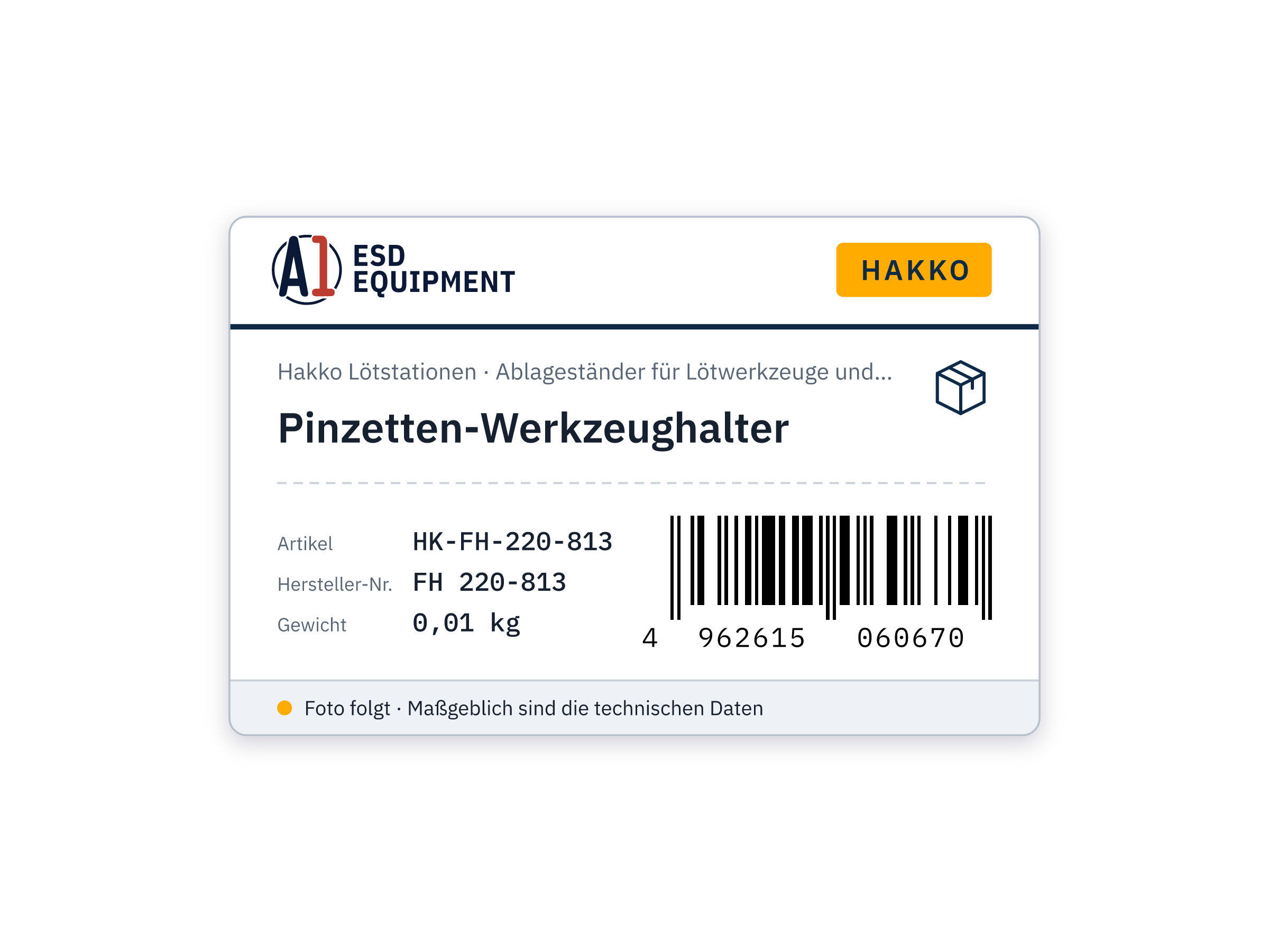Pinzetten-Werkzeughalter - Hakko FH 220-813
