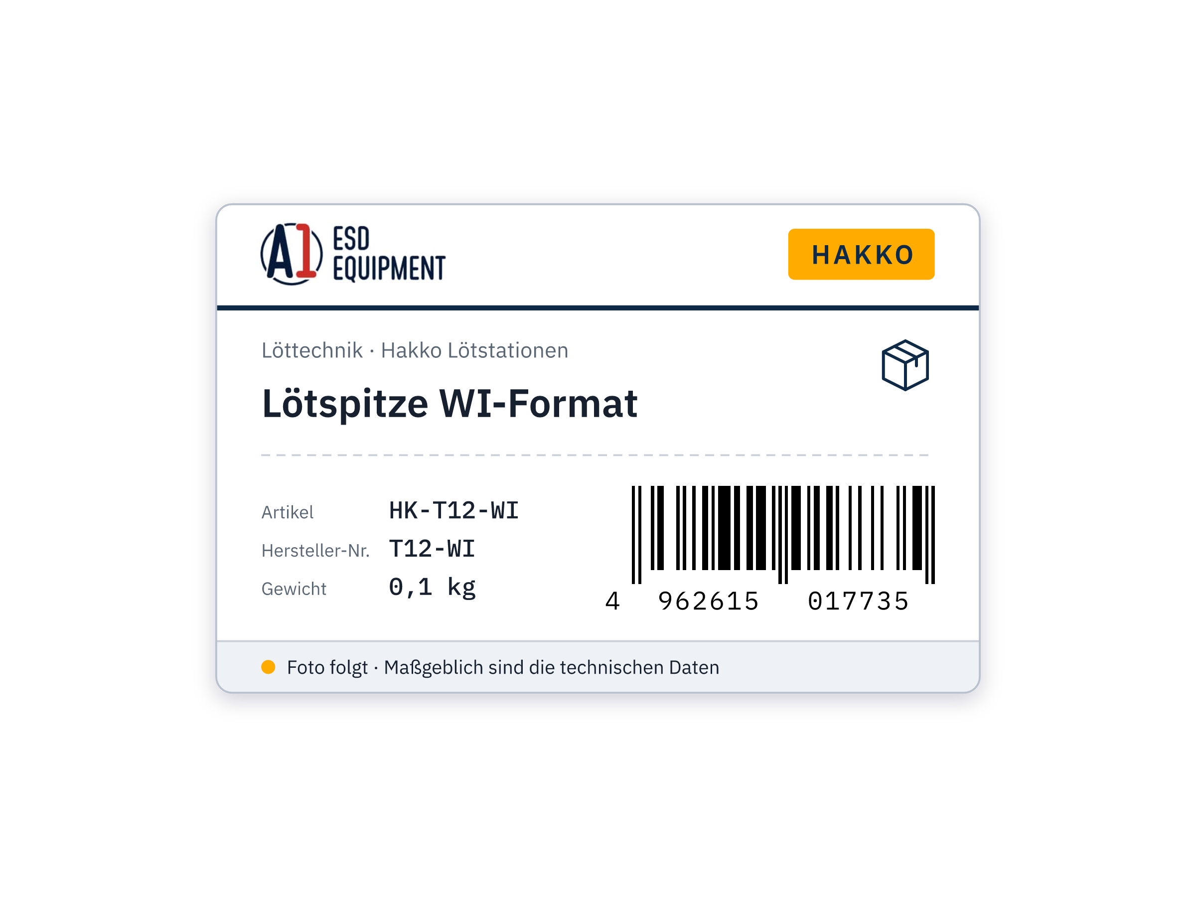 Lötspitze WI-Format - Hakko T12-WI