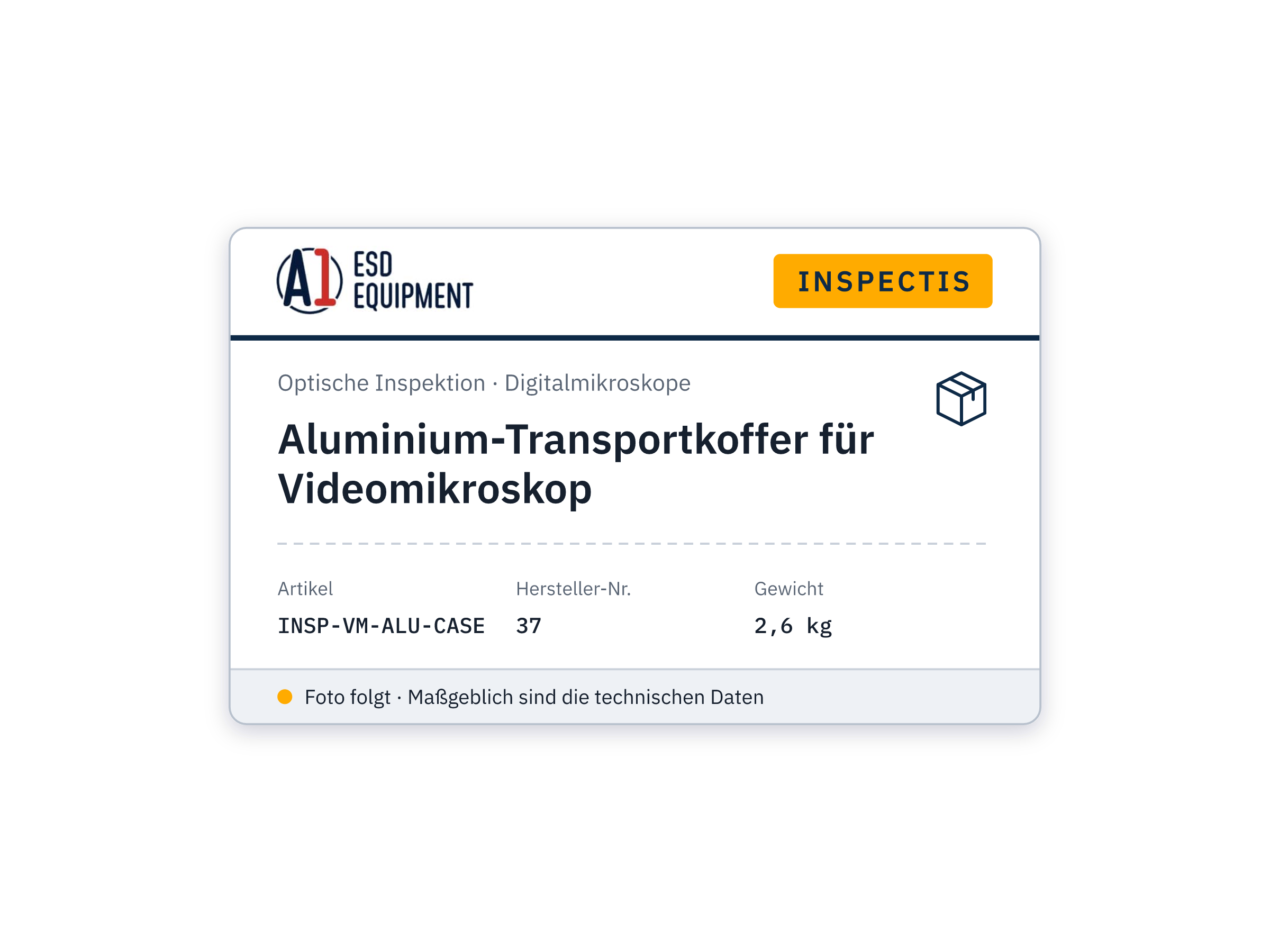 Aluminium-Transportkoffer für Videomikroskop - Inspectis