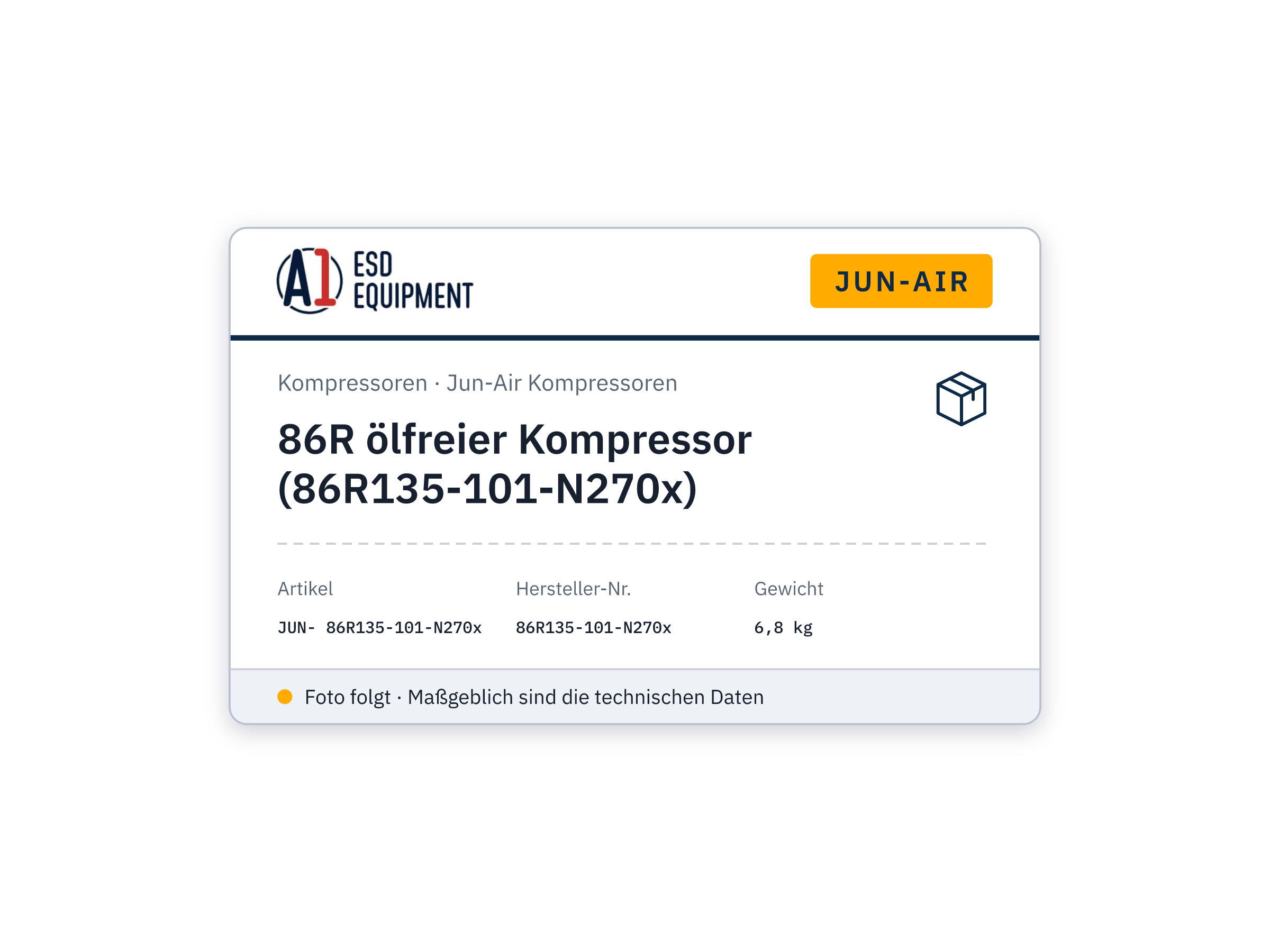 Jun-Air 86R Oil-Free Compressor (86R135-101-N270x)