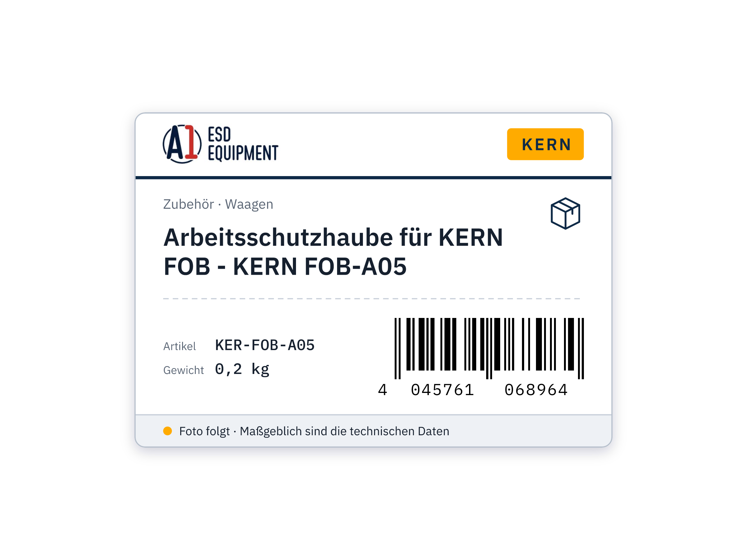 Work Protection Cover for KERN FOB - KERN FOB-A05