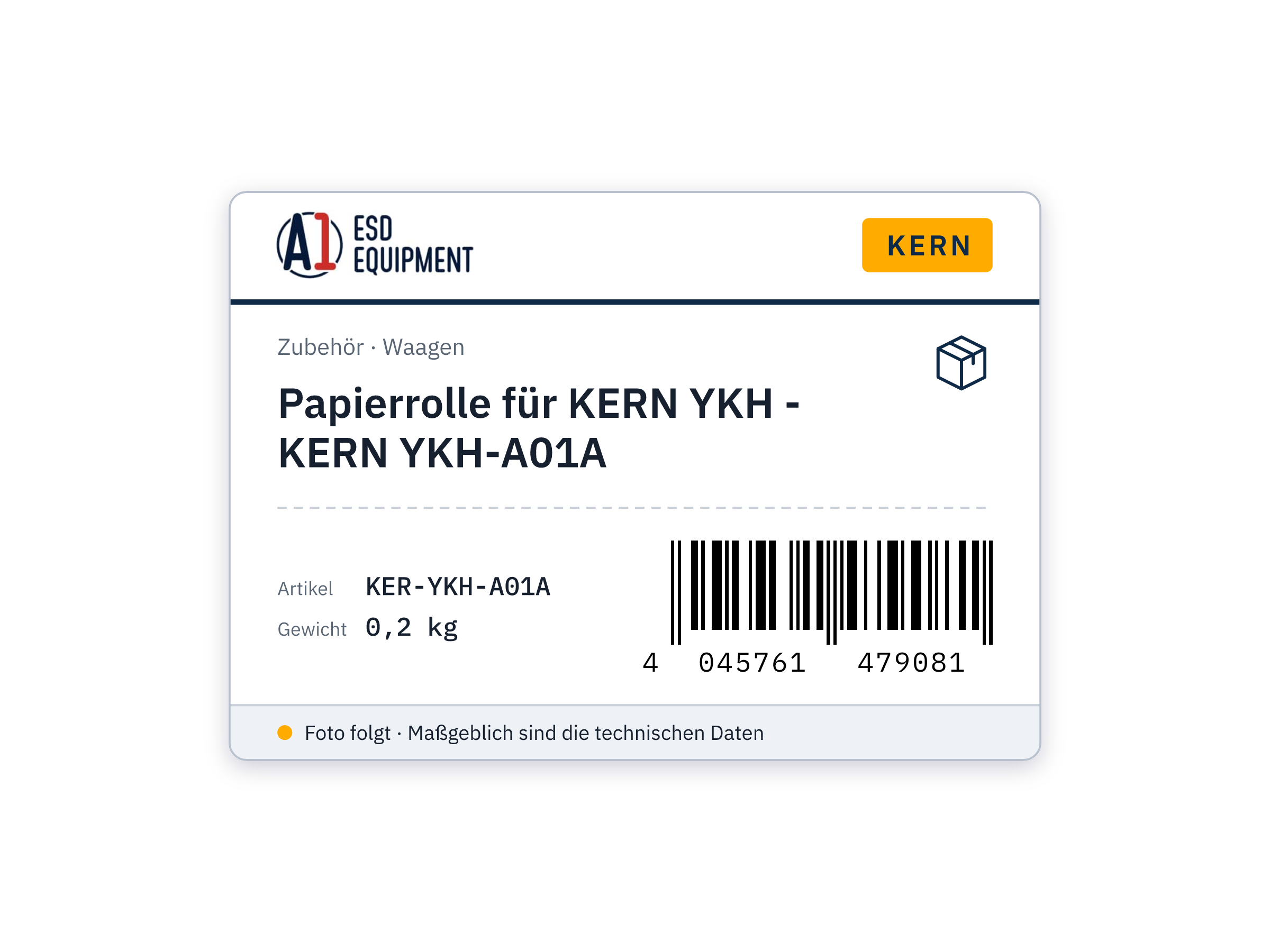 Papierrolle für KERN YKH - KERN YKH-A01A