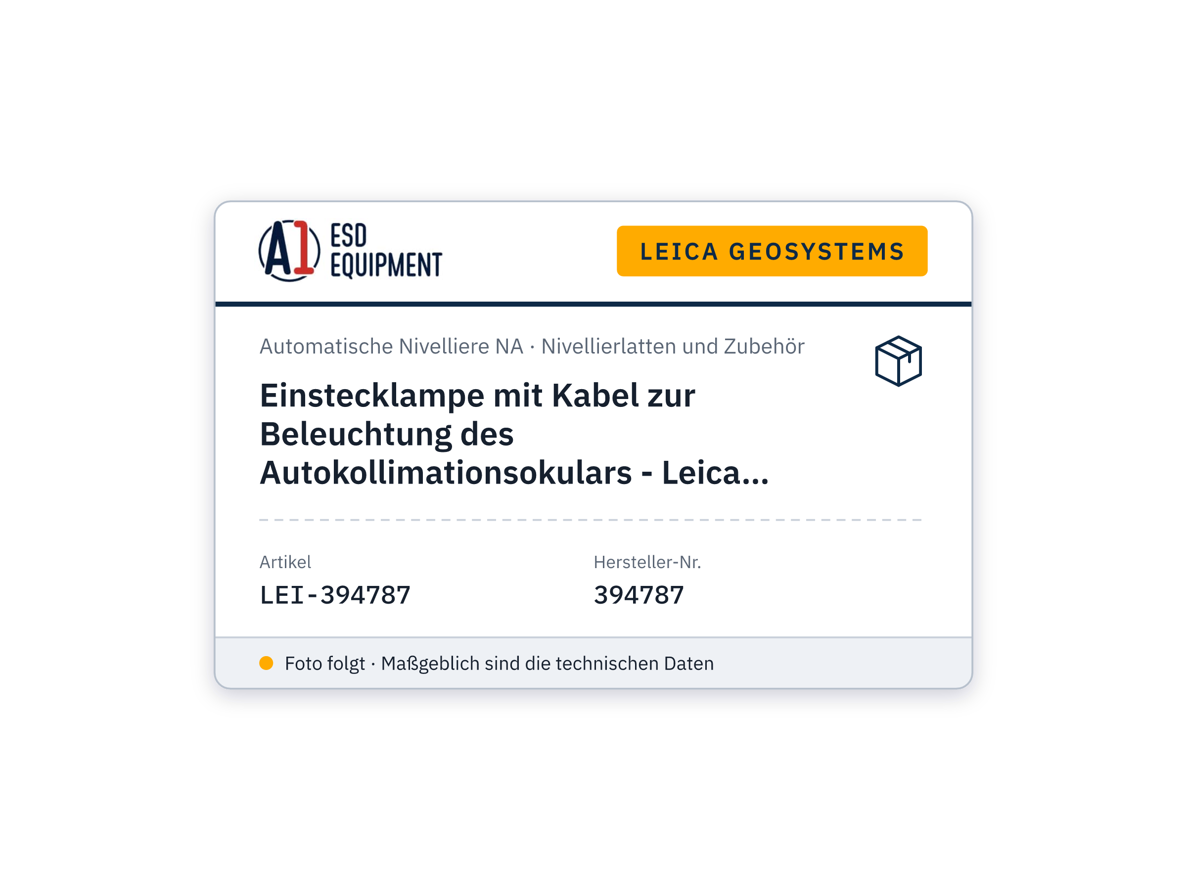 Einstecklampe mit Kabel zur Beleuchtung des Autokollimationsokulars - Leica GEB62