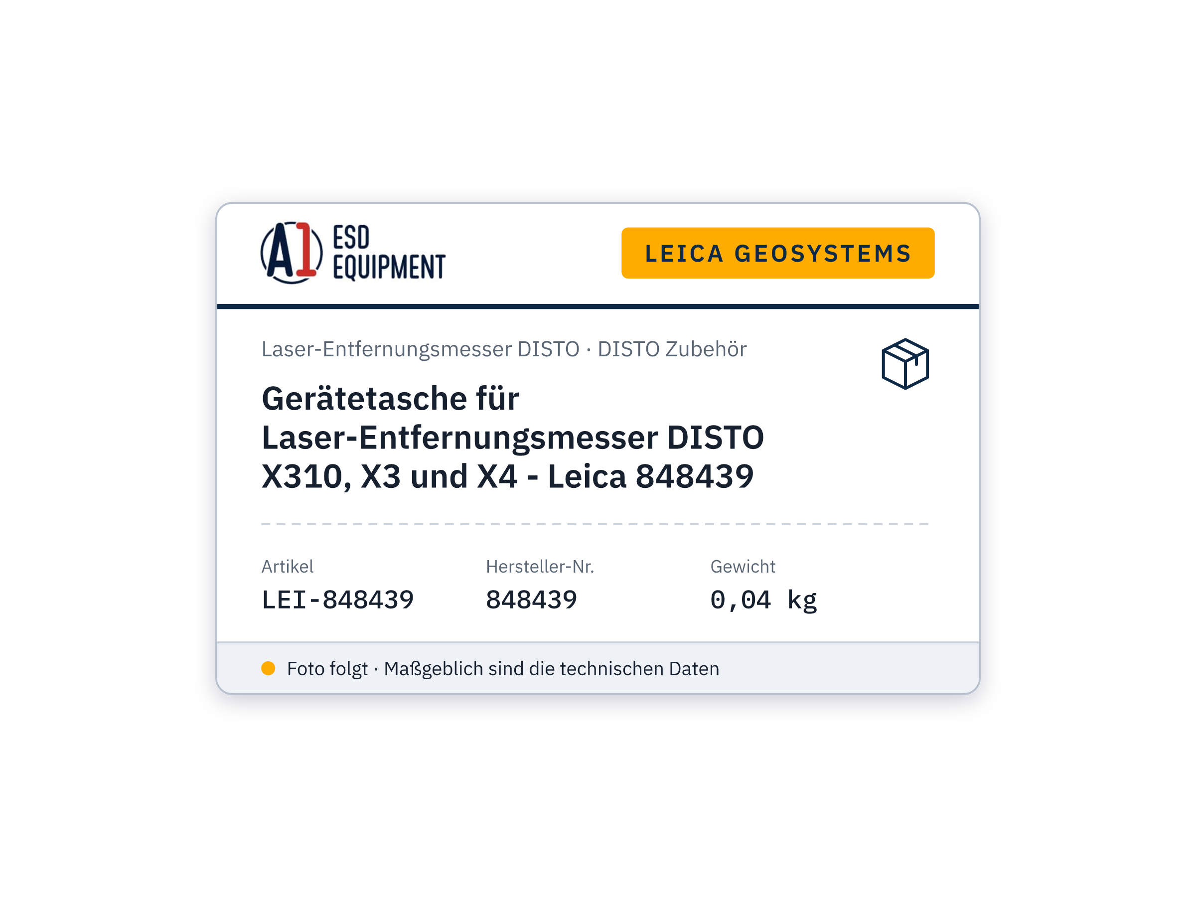 Gerätetasche für Laser-Entfernungsmesser DISTO X310, X3 und X4 - Leica 848439