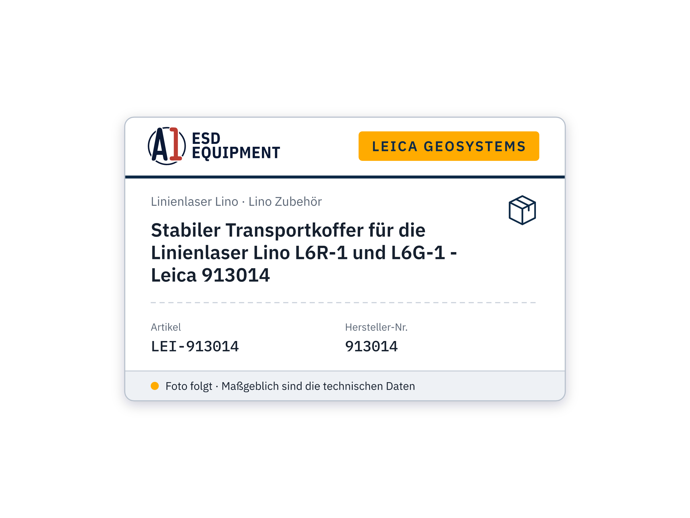 Stabiler Transportkoffer für die Linienlaser Lino L6R-1 und L6G-1 - Leica 913014