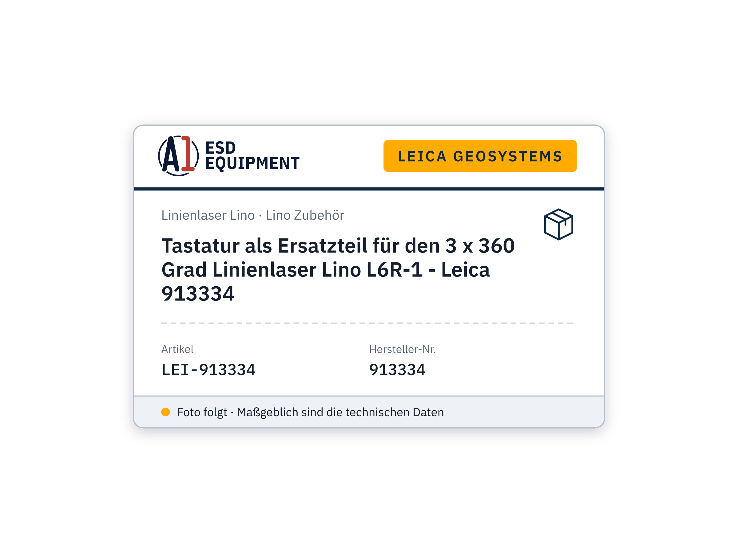 Clavier, pièce de rechange pour le laser lignes 3 x 360 degrés Lino L6R-1 - Leica 913334