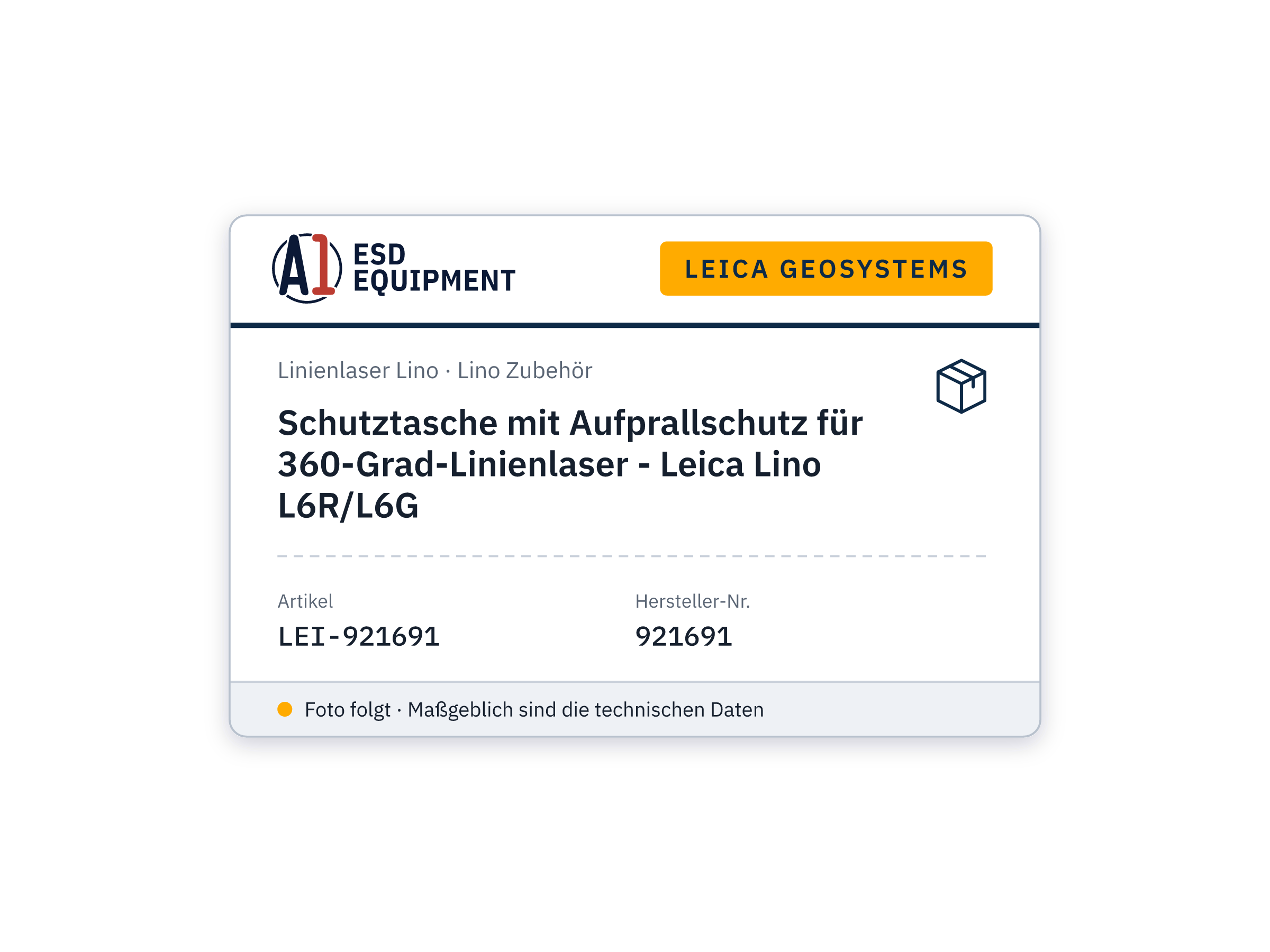 Schutztasche mit Aufprallschutz für 360-Grad-Linienlaser - Leica Lino L6R/L6G