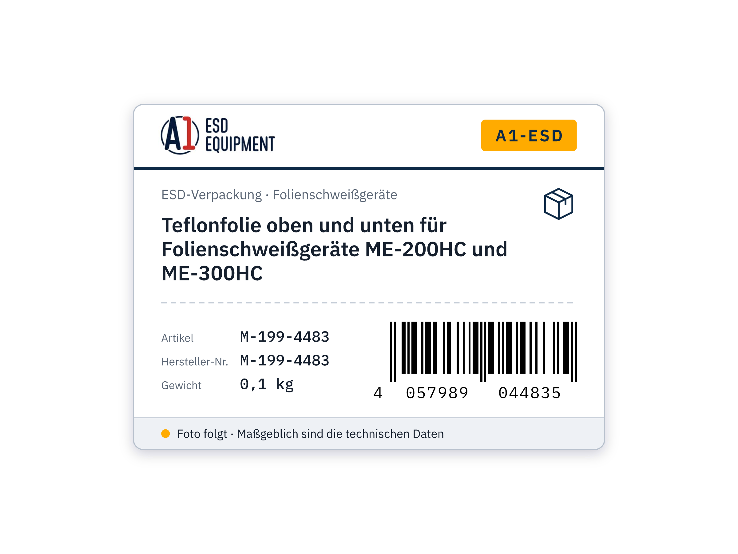 Film téflon supérieur et inférieur pour soudeuses ME-200HC et ME-300HC