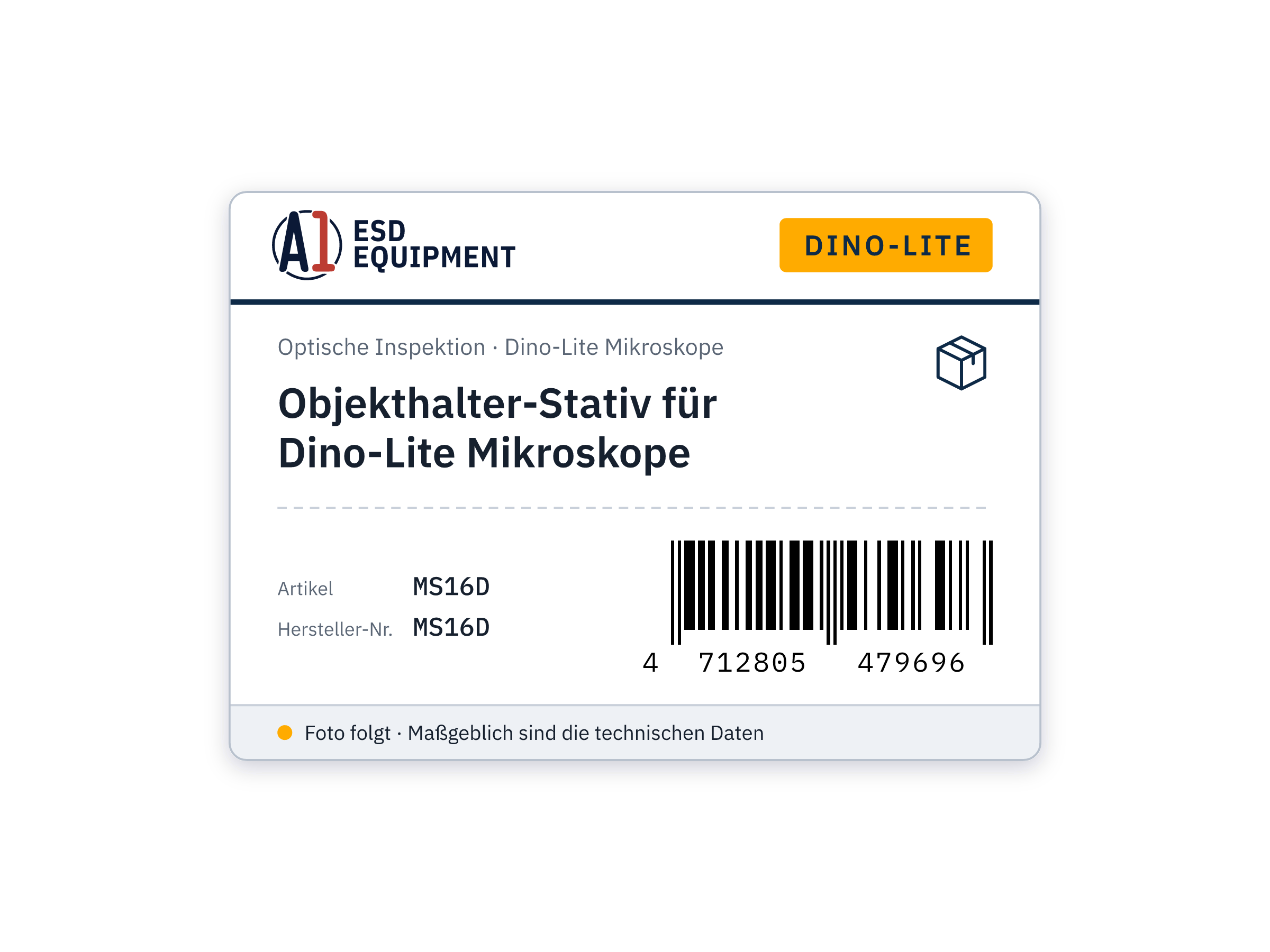 Objekthalter-Stativ für Dino-Lite Mikroskope - Dino-Lite MS16D