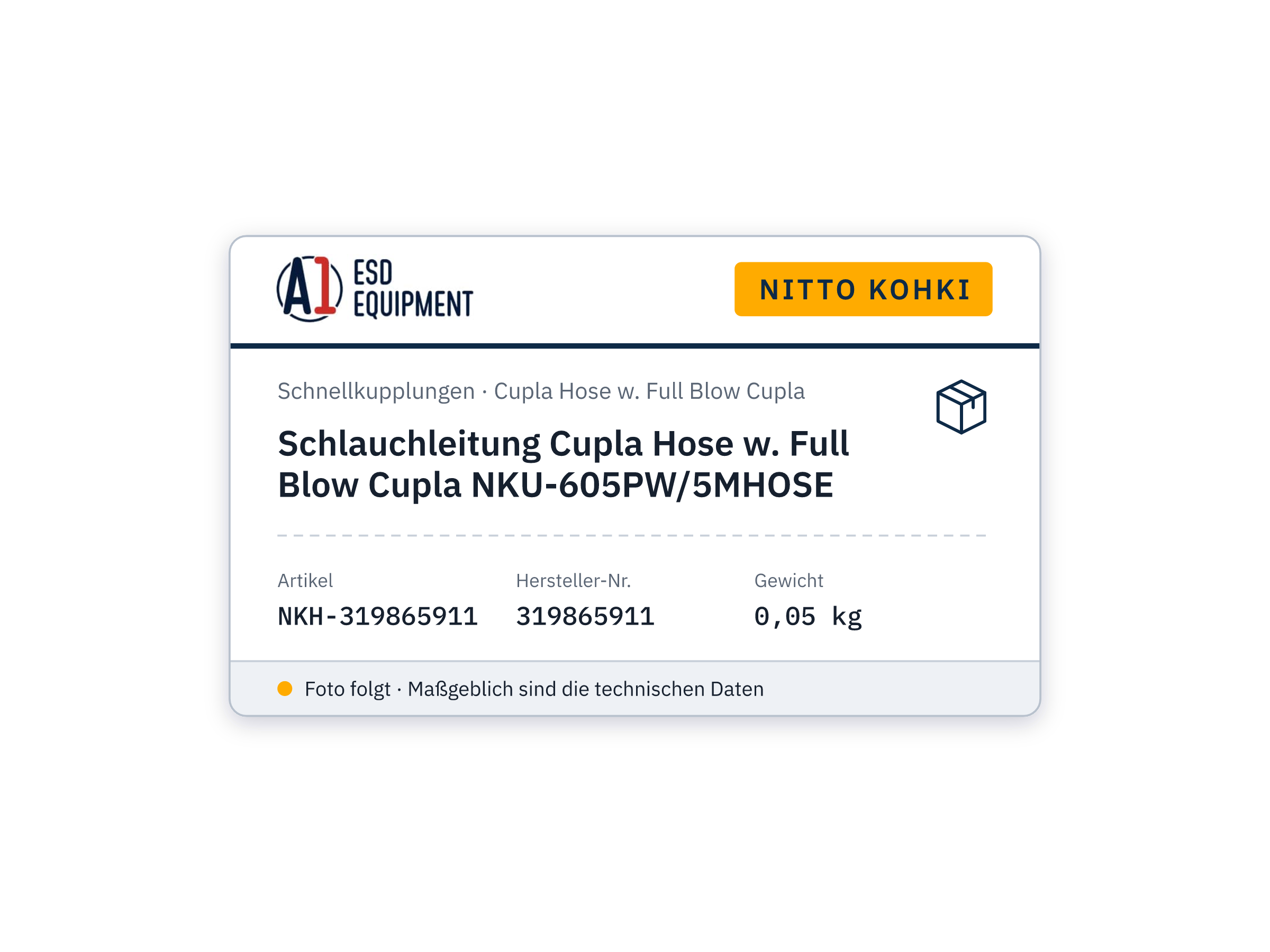 Flexible équipé Cupla Hose w. Full Blow Cupla NKU-605PW/5MHOSE - Nitto Kohki 319865911