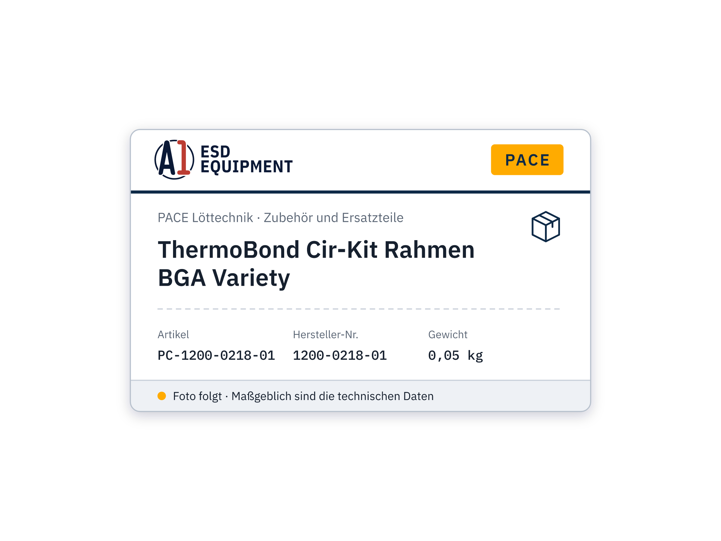 Cadre ThermoBond Cir-Kit BGA Variety - PACE 1200-0218-01