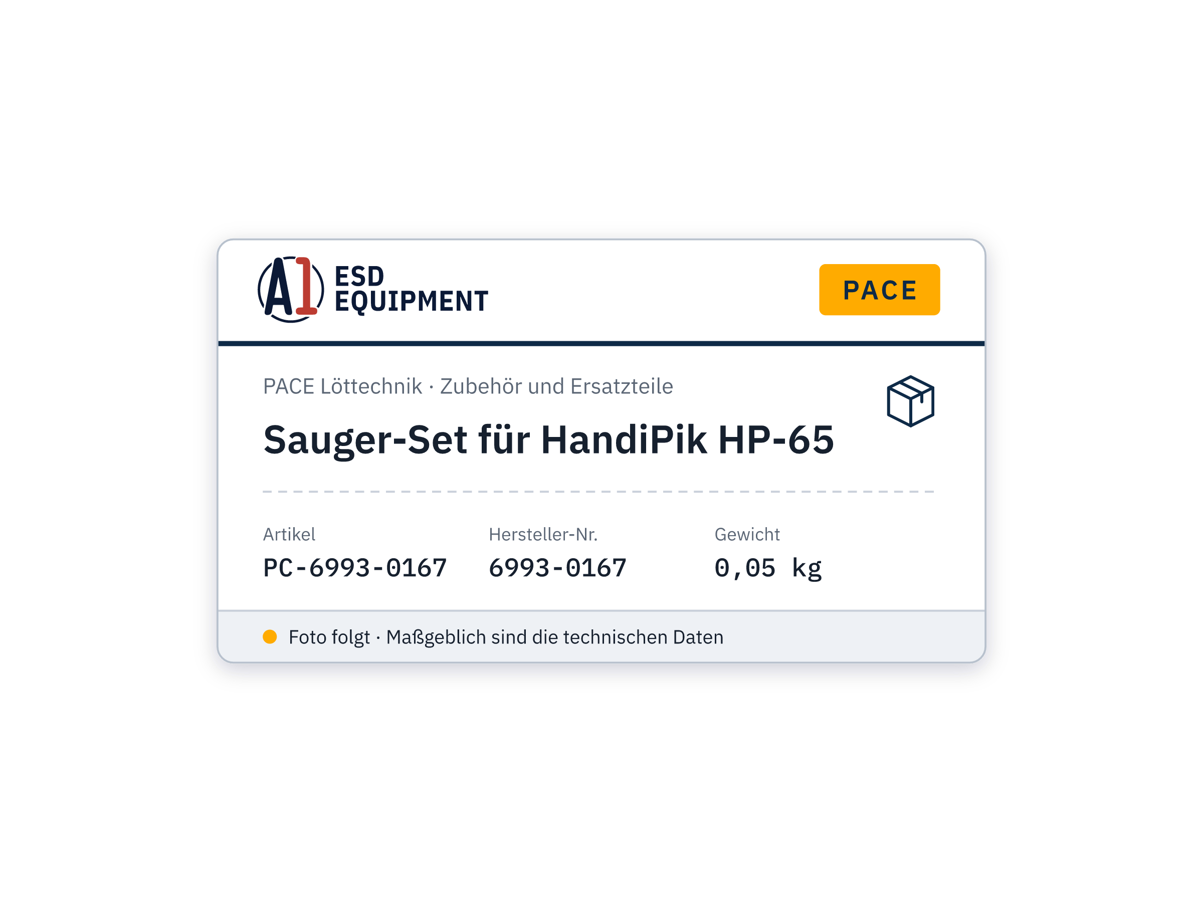 Kit de ventouses pour HandiPik HP-65 - PACE 6993-0167