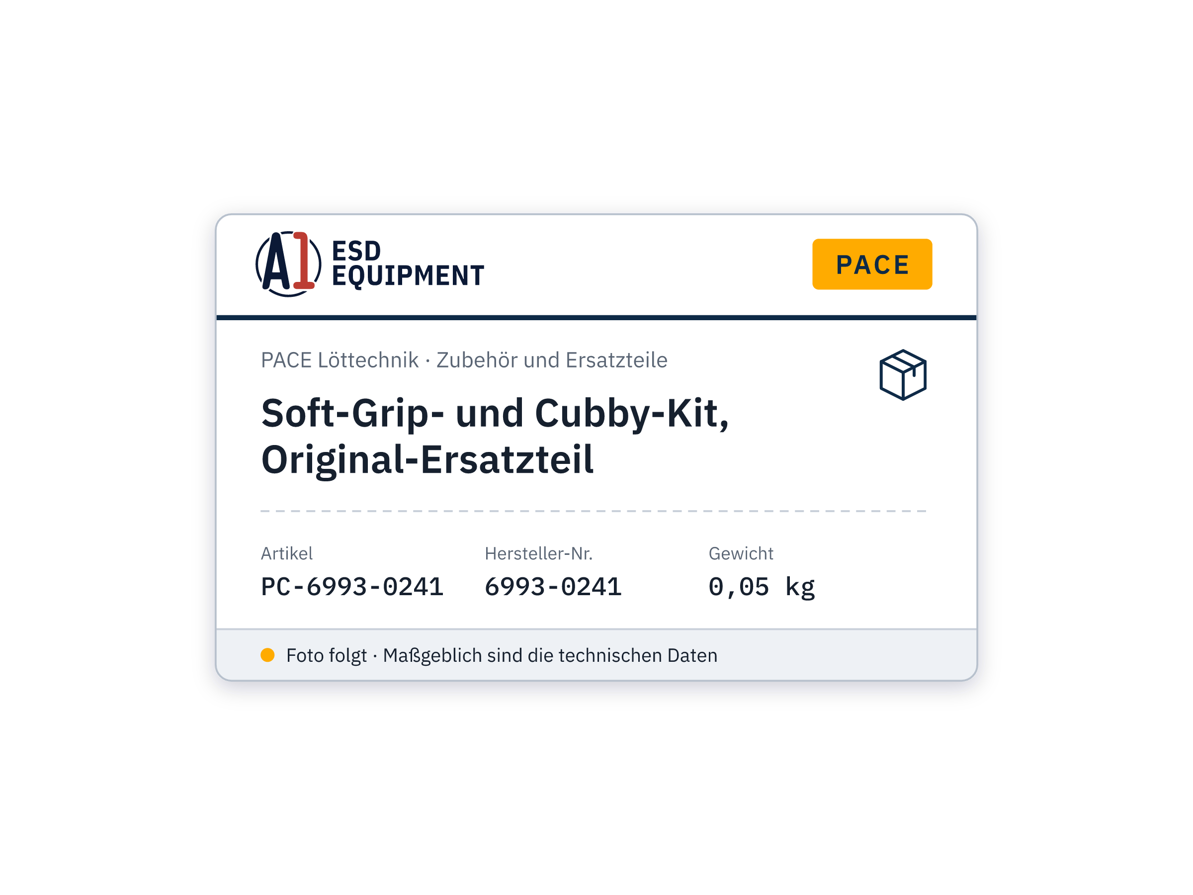 Soft Grip and Cubby Kit, Genuine Spare Part - PACE 6993-0241