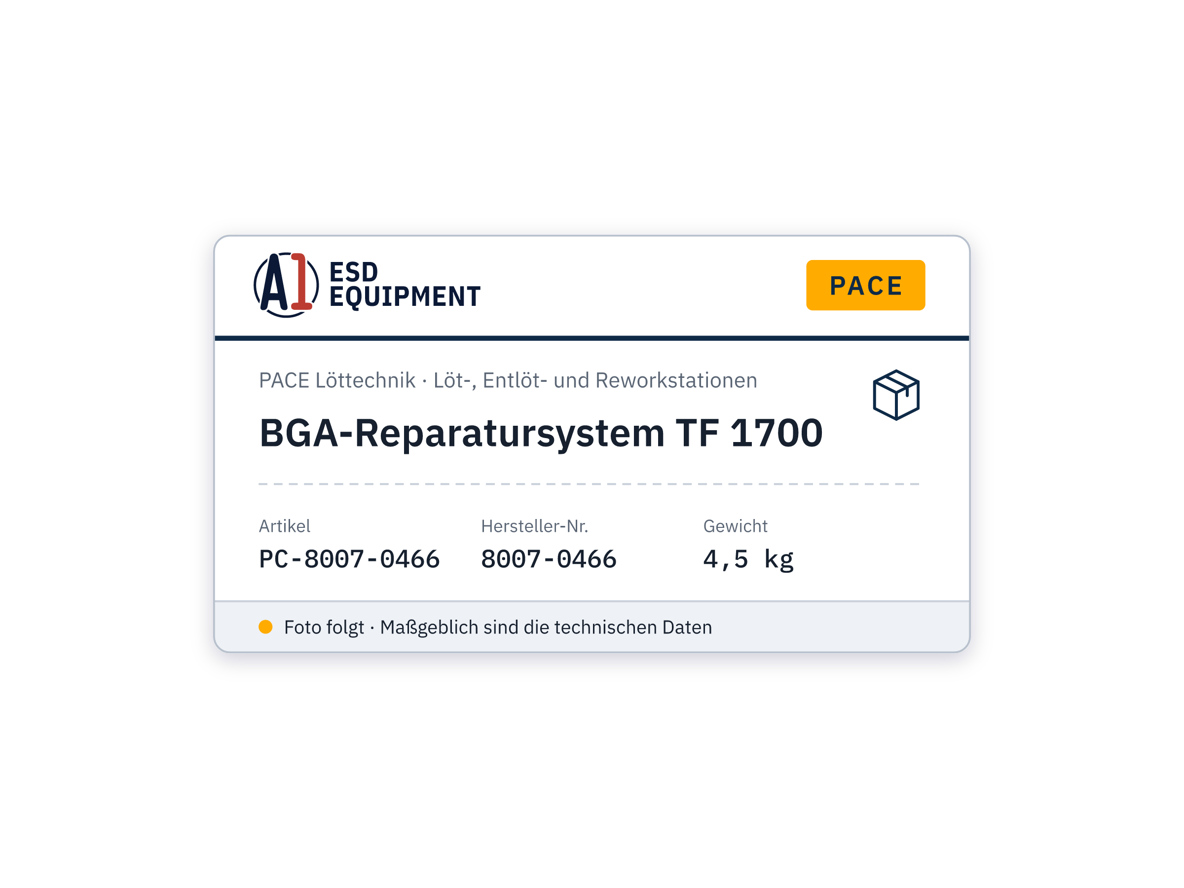 TF 1700 BGA Repair System - PACE 8007-0466